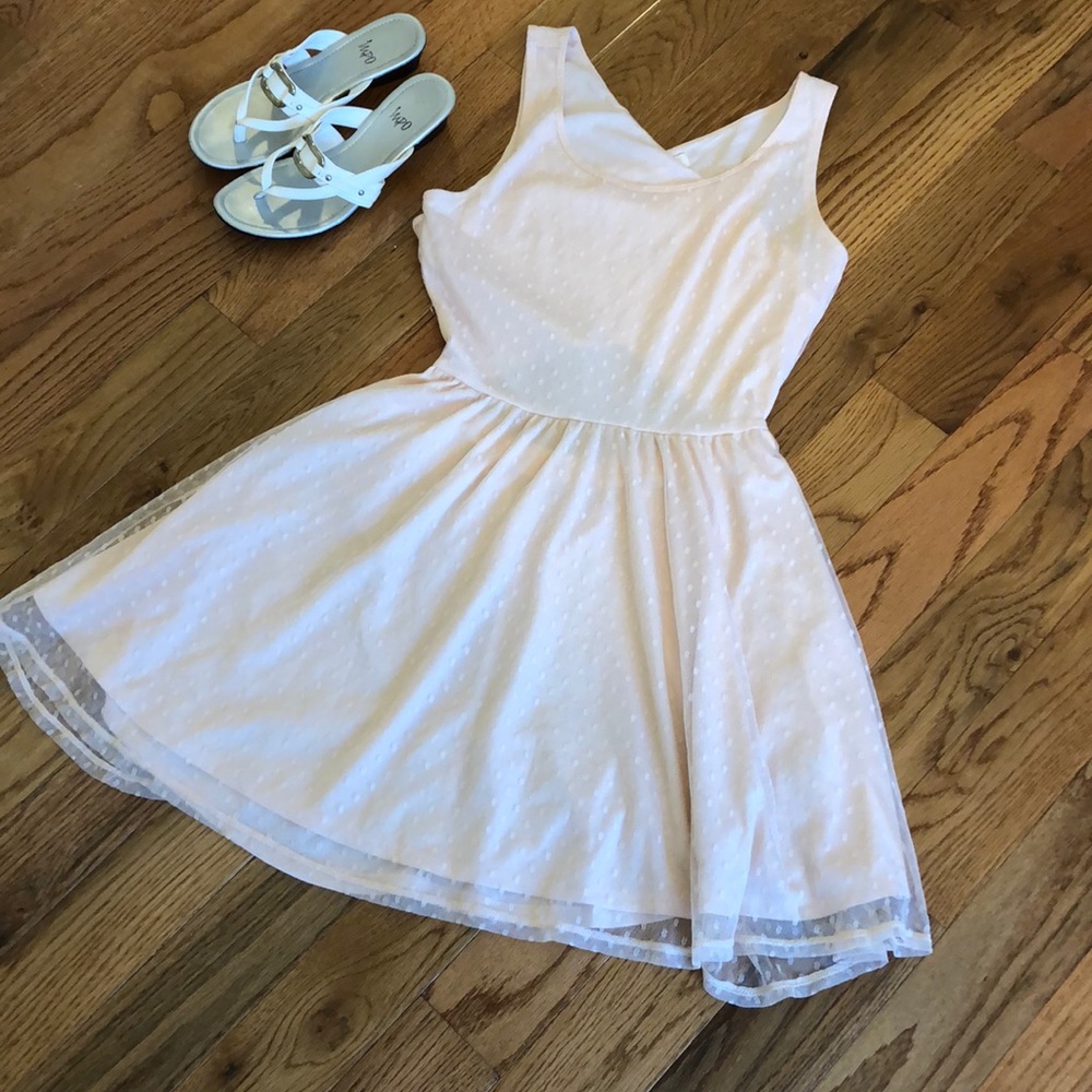 light pink mini dress